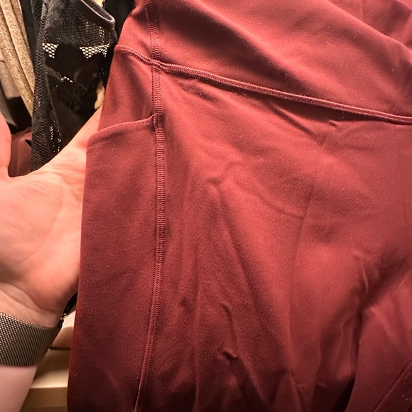 Lululemon Align High-Rise pant with pockets, red merlot, size 14, 25” - Picture 4 of 6